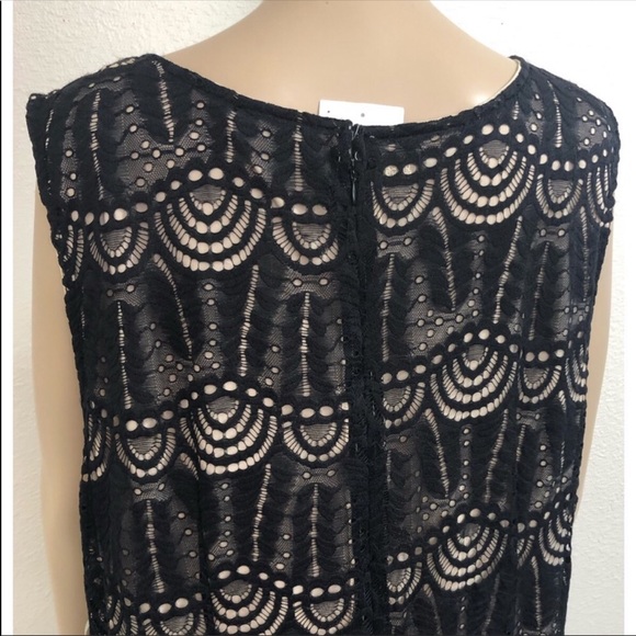 π Sharagano Black Lace Overlay Dress - Picture 5 of 7